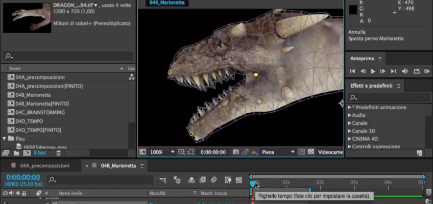 After Effects CC Animazioni ed Effetti con lo Strumento Marionetta