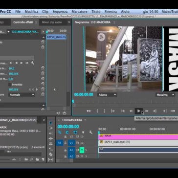 Premiere Pro Effetti con le Maschere e le Trasparenze