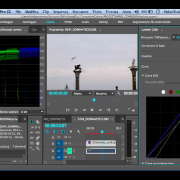 Premiere Pro Correggere una Dominante di Colore con il Lumetri Color