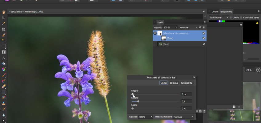 Affinity Photo Unione Fuoco