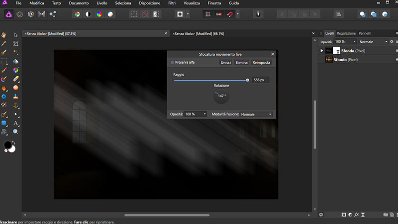 Affinity Photo Raggi di Luce 4