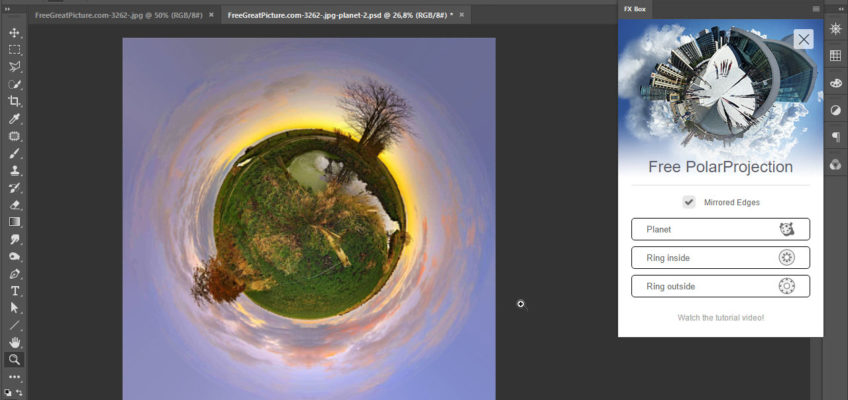 Photoshop Plug-in Polar Projection