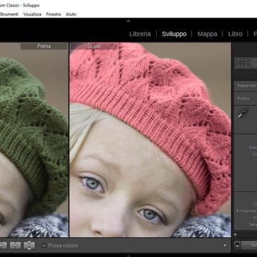 Cambiare colore in Lighroom Classic CC