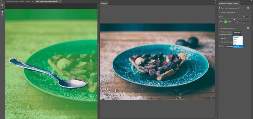 Riempimento in Base al Contenuto in Photoshop CC 2019