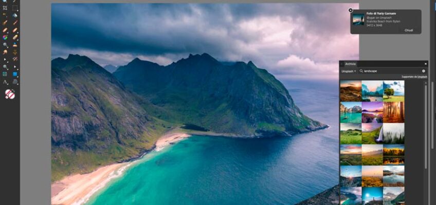 Affinity Photo il pannello Archivio e il pannello Cronologia