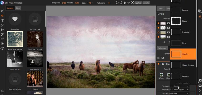 Gestire gli Extra in ON1 Photo RAW