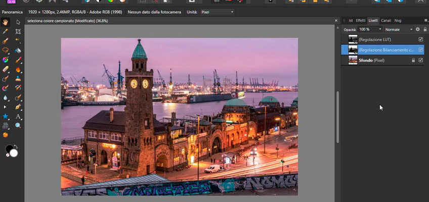 Seleziona Colore Campionato in Affinity Photo