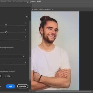 Photoshop Filtro Colora e Sfocatura