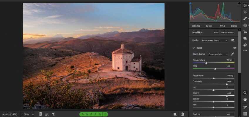 Adobe Camera RAW 14 Editing con Maschere Sistema Zonale